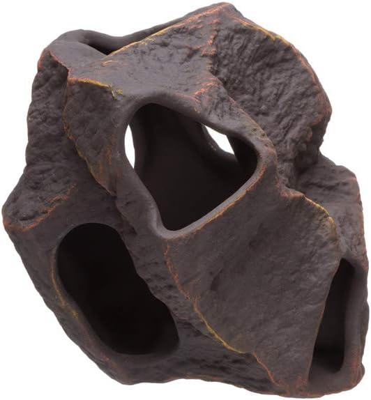 Aquarium Ceramic Decorations Cave Betta Stone Decor - Aquarium Fish Tank Hideway Decor for breeding Cichlids Plecos Betta Toys Hideout (Boulder)