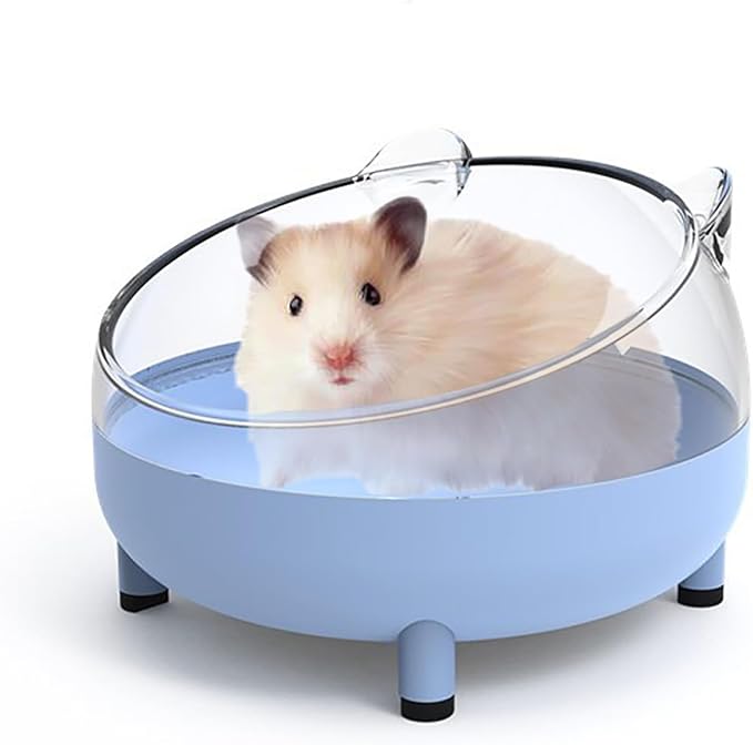 Meow&Woof 2 Hamster Sand Bath Container, Large Sandbox Toilet Gerbil Batheoom, Tiny Chinchilla Dust Bathtub Sand Bath Box for Hamster Cage Accessories 6.5 Inch 2 Pack Set