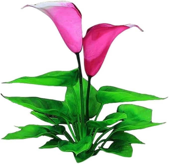 Flower Aquarium Decoration Artificial Aquatic Plant Waterweed Craft Silk Plastic Plants,Artificial Fish Tank Decorations,Used for Household and Office Simulation Hydroponic,Aquarium Plants