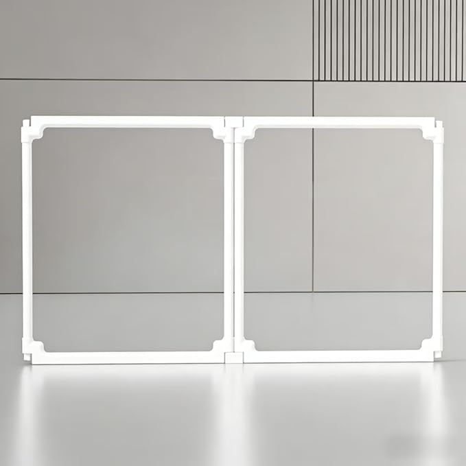 Acrylic Dog Playpen Extension Panels - 2 Pcs Clear DIY Fence Panels for Pet Playpen,Tool-Free Assembly,Detachable & Portable,for Separation/Size Modification