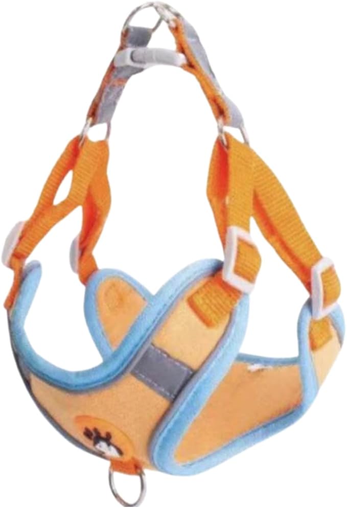 Bunny Harness and Leash Set, Adjustable Breathable Mesh Rabbit Vest with Reflective Strips, Escape Proof Small Pet Walking Training Gear for Rabbits, Kittens, Ferrets, Guinea Pigs, Puppies (S)