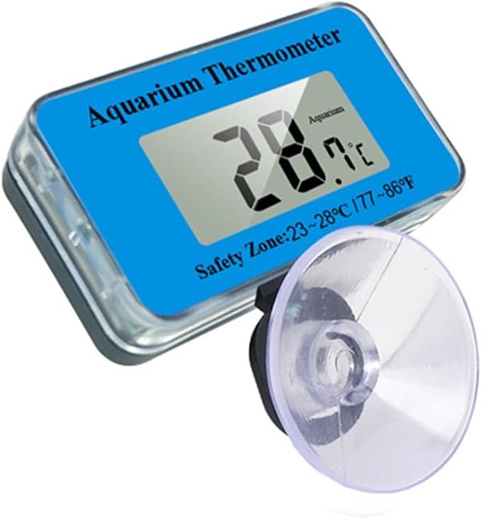 Submersible Aquariums Digital Thermometers with Suction Cup for Office Home Use