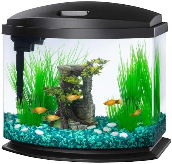 Aqueon 00800201: Aquarium Kit Mini Bow Led Blk 5G