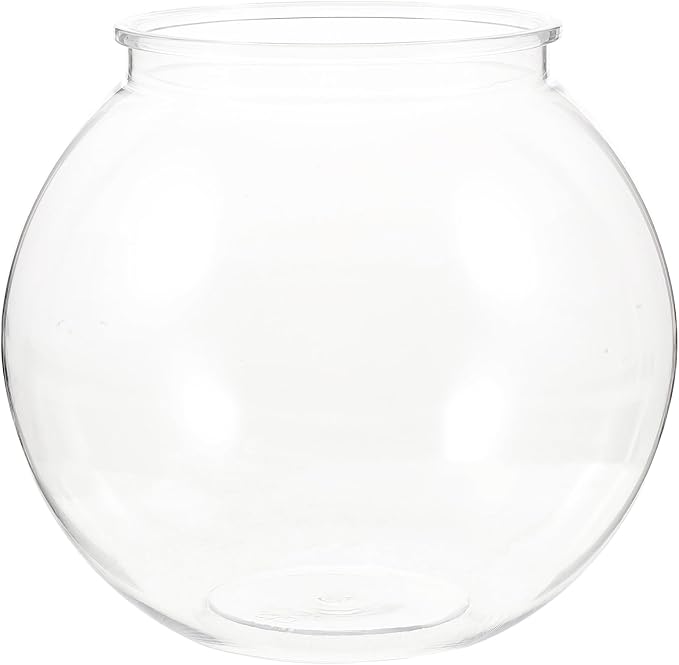 Transparent Plastic Fish Tank Small Round Aquarium for Goldfish Clear Fish Bowl for Plants Household Desktop Decor Integrated Design Easy to .08 X 7.08 X 6.29 in