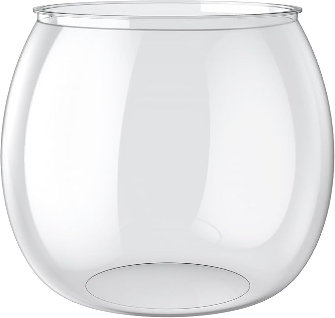 Pawfly Small Plastic Fish Bowl, Clear Round 1.5 Gallon Fish Tank for Small Fish, Unbreakable Small Fishbowl Desktop Aquarium, Shatterproof Betta Fish Tank Goldfish Bowl, Decorative Globe Vase
