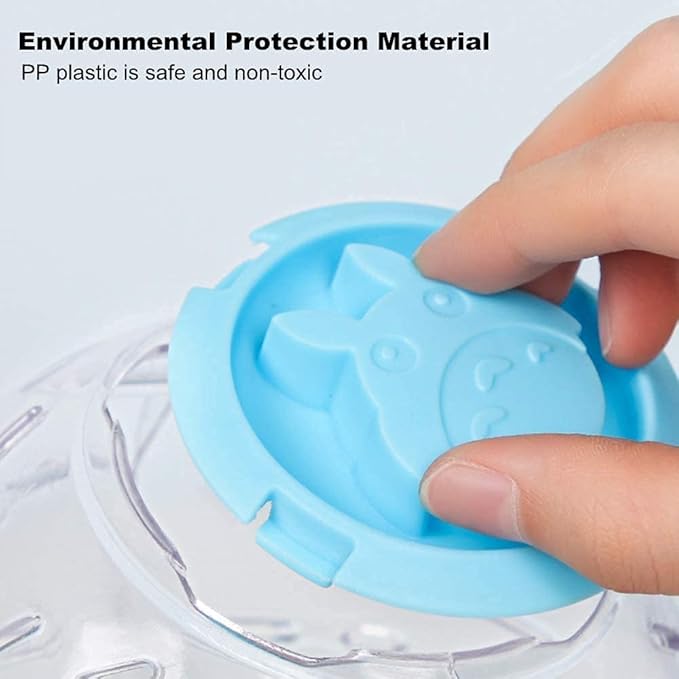 Flash Hamster Ball 15cm 6Inch Running Activity Exercise Toy Transparent for Small Animals Cage Accessories (L, Blue D)