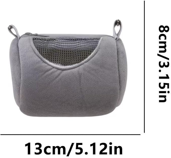 Hamster Carrier Bag with Breathable Window Portable Small Pet Carriers Soft-Sided Hands-Free Shoulder Strap Hamster Bag for Short Distance Travel Outdoor Check-Up Dwarf Hamsters Rats Mice