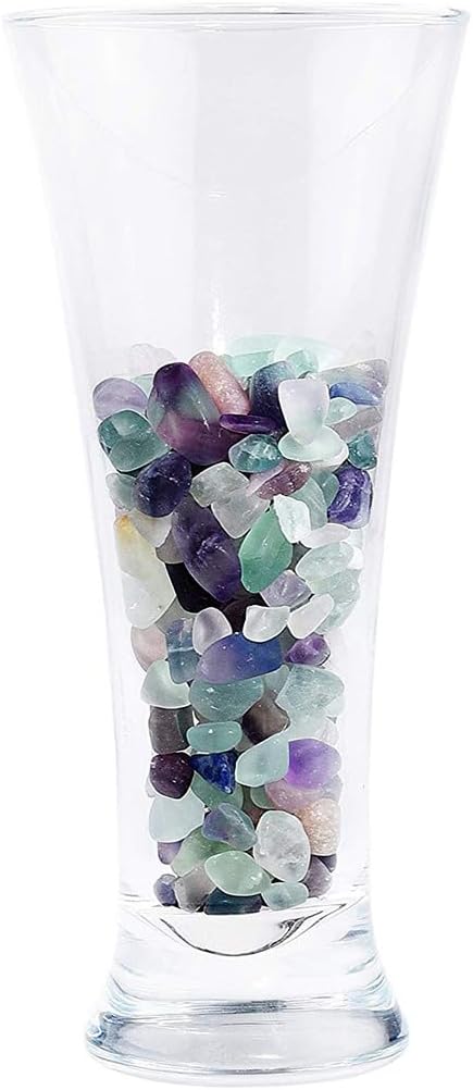 WAYBER Natural Crushed Fluorite Decorative Gemstone Gravel, 1 Lb (460g) | Toxin-free, Colorfast, Great for Reiki Healing, DIY Crafts, Vase Filler, Aquarium Landscaping & Planter Décor