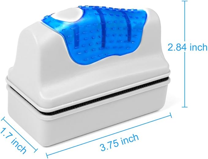 DaToo Aquarium Cleaner Fish Tank Glass Cleaner Algae Cleaner Scraper Magnetic Scrubber Algae Clean Brush, 2 Pcs, Size M, 1 Yr Warranty
