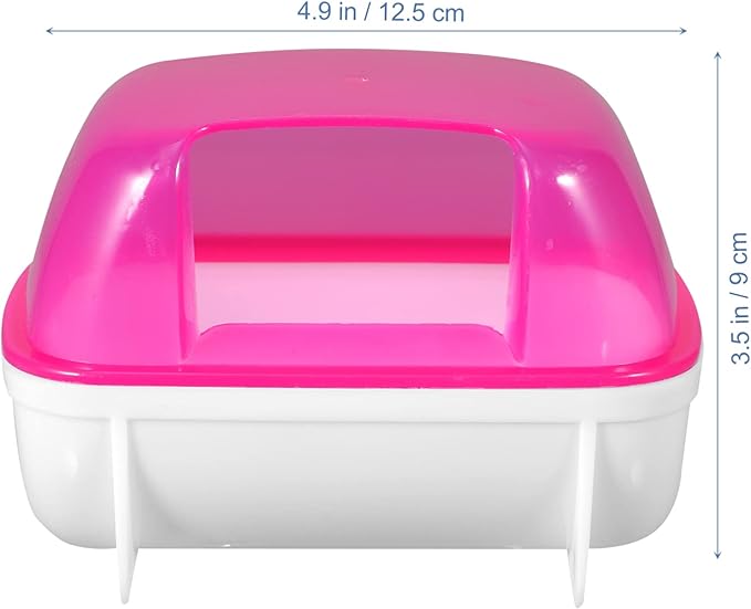 POPETPOP Hamster Sand Bath - Dust Bath Hamster Bathroom Bath Sand Room Sauna Toilet Sandbox 2 Pack, 12.5 x 9 x 9cm