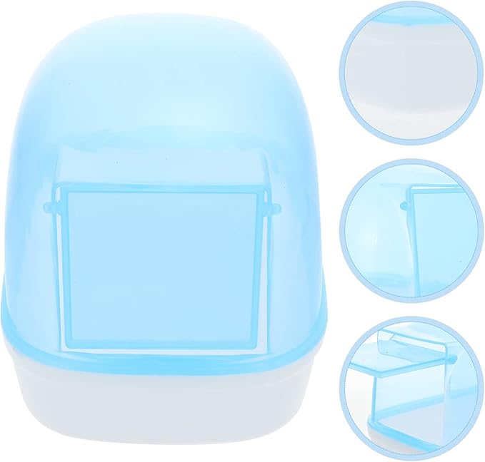 balacoo 2pcs Visible Hamster Bathtub Transparent Plastic Hamster Bath Space for Chinchilla Animals Easy to Use Clean and Durable Dust Bath Container