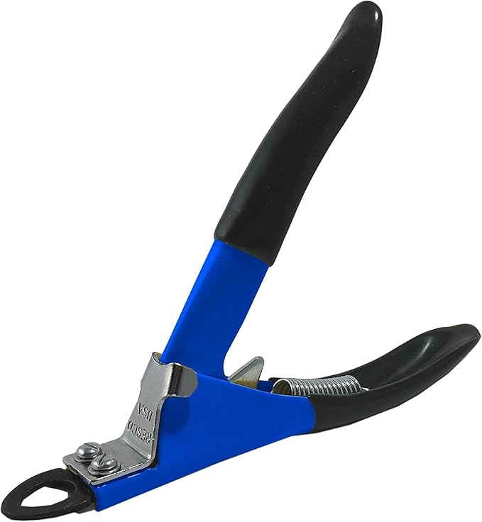 Resco Original Deluxe Dog Nail Clippers - Professional USA-Made Guillotine Trimmer - Heavy Duty Steel -Small/Medium Clipper - Blue
