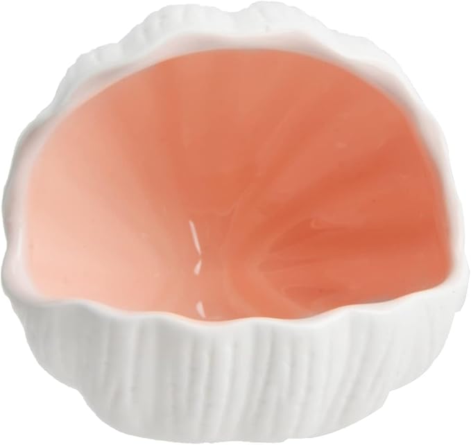AnRui Cute Aquarium Decorations Ceramic Conch Shell-Shaped House Thematic Betta Fish Tank Accessory Decor Ornament Hideout Cave for Fish Playing or Hiding, Pink