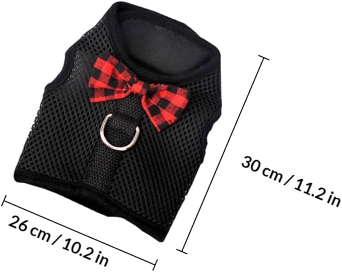 TOYANDONA Pet Mesh Vest Harness Set with Breathable Chest Strap, Soft Dog Harness Vest Medium (Chest 30-34cm) for Small Animals Including Rabbits, Guinea Pigs, and Squirrels