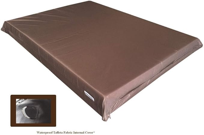 Dogbed4less High Density Solid Blue Cooling Gel Infused Memory Foam Pad Dog Pet Bed + Internal Waterproof Cover (55x47x4 Inches)