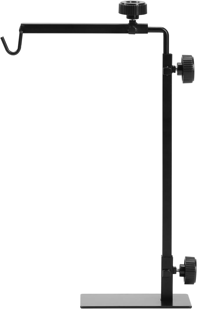 Simple Deluxe Reptile Lamp Stand Adjustable 14-26 inch Metal Bracket Floor Light Holder for Reptile Glass Terrarium Heating Light, Amphibian and Aquarium Tank