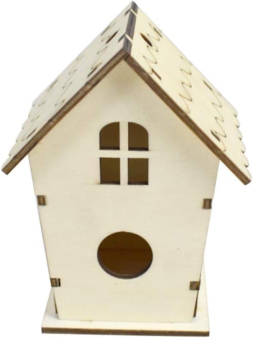 Wooden Bird House Nest Handmade Decorative Simulated Box for