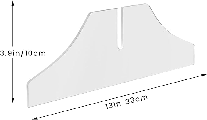 Acrylic Support Feet for Clear Dog Gate & Playpen, Freestanding Stability Base, Transparent Replacement Accessories for Acrylic Pet Gate, Fence, Baby Gate – 13.0 × 3.9 × 0.2 in