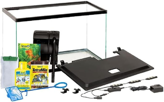 Tetra Aquarium, 10 Gallon, Complete Tropical Fish Tank Kit with LED Lighting for Freshwater Fish