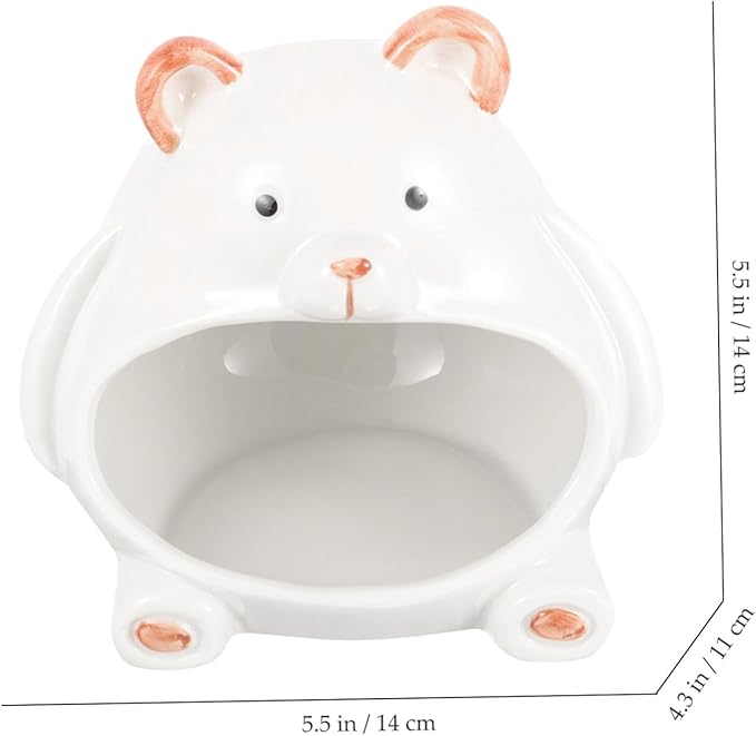 Cooling Ceramic Hamster House Cute Cartoon Hideout Small Pet Nest for Guinea Pig and Dwarf Hamsters Summer Cooling Shelter for Rest and Activity