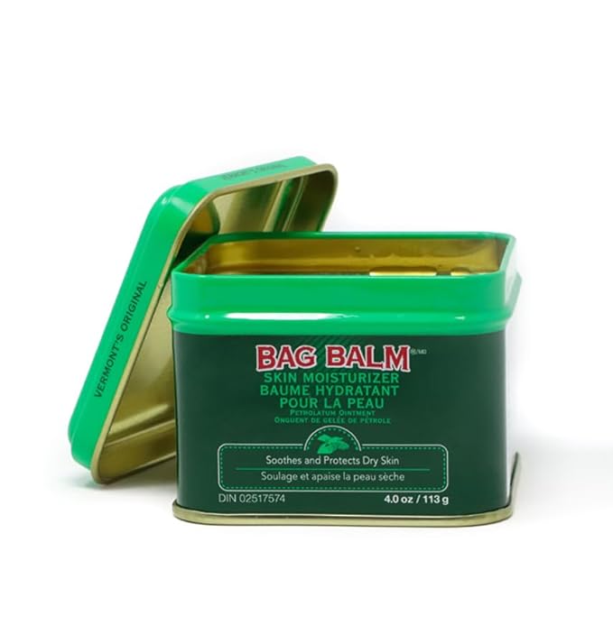 Bag Balm Vermont's Original Moisturizing for Dry Skin, Chapped Lips, Cracked Heels, Dog Paw Pads + More. 118 ml (4 oz) Tin (1)