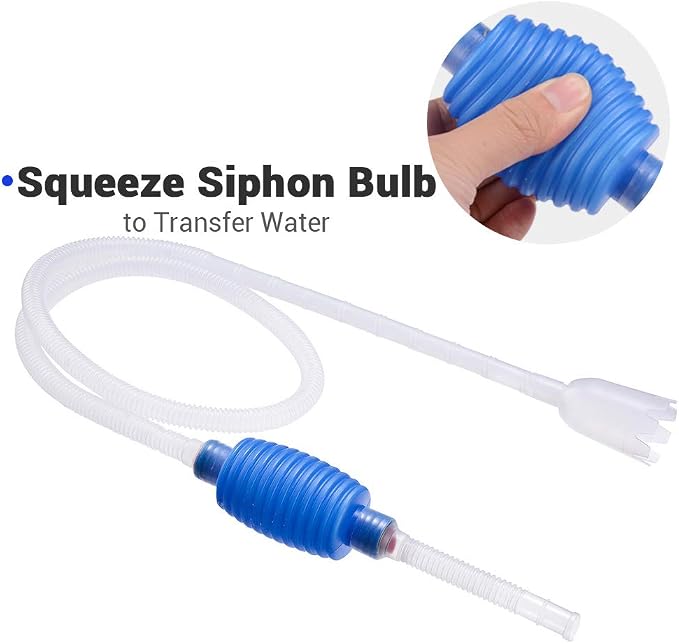 Yescom Aquarium Fish Tank Vacuum Sand Gravel Cleaner Siphon Long Nozzle | Water Changer Pump Filter