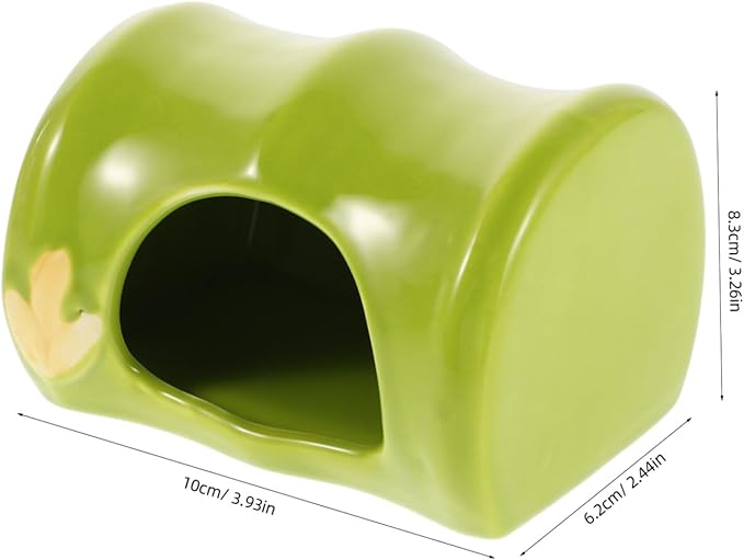 Ceramic Hamster Habitat Hideout Design Small Pet Cave Hamster House Gerbil Hideaway with Smooth Surface Easy-Clean Summer Accessory for Rats and Small Animals