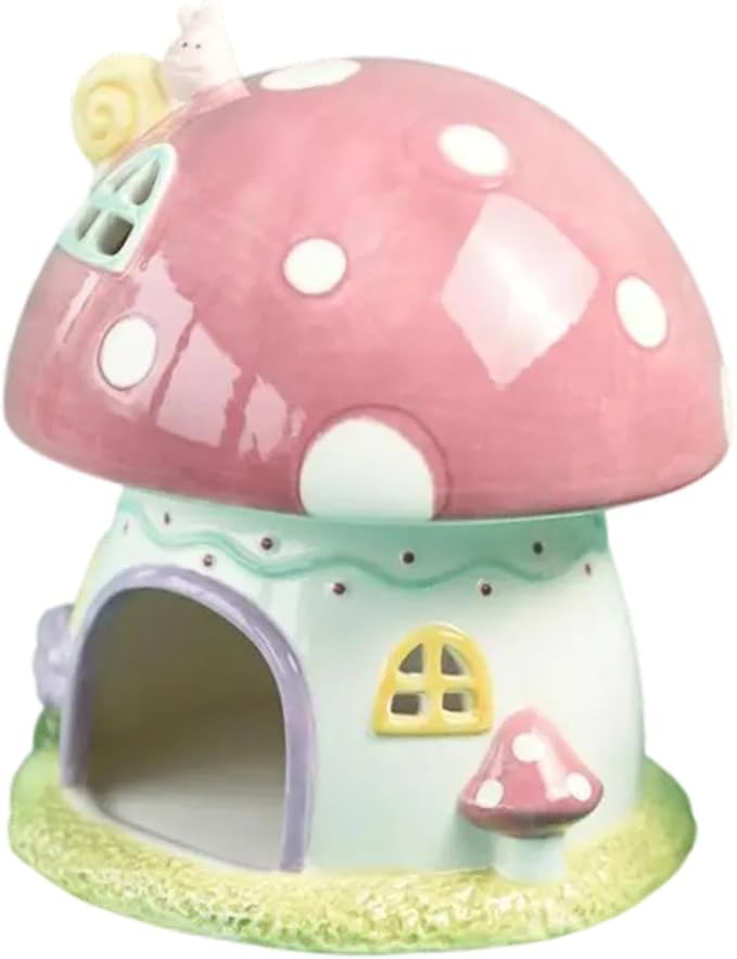 Hamster Hideout Hedgehog House Sturdy Sleeping Nest Decoration Small Pets Play Hut for Chinchilla Small Animals Dwarf Hamster, Pink