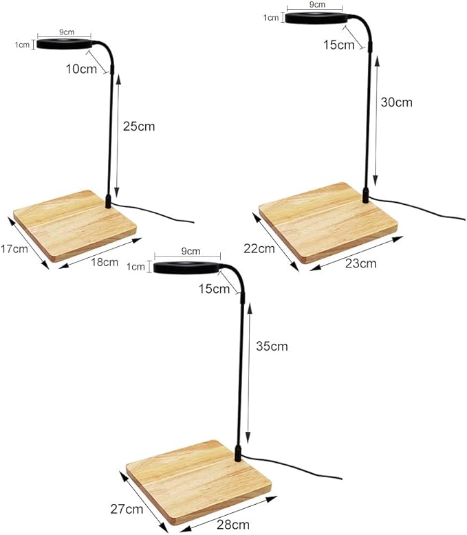 Full Spectrum LED Aquarium Light, 360-degree Adjustable LED Light with Bamboo Board, Miniature Landscape USB Powered Lamp for Plant, Fish Tank, Potted Plants(Size:M)