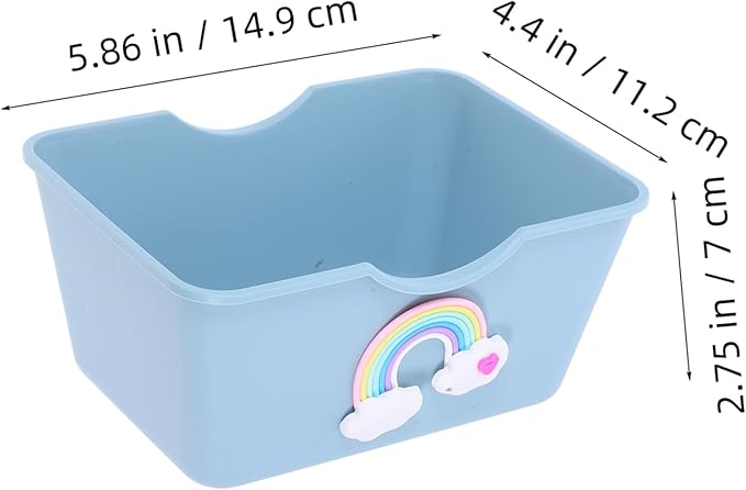 Yardwe Stylish Hamster Shower Dust Bath Small Pet Toilet Hamster Bathtub Elevated Litter Box for Gerbils Chinchillas
