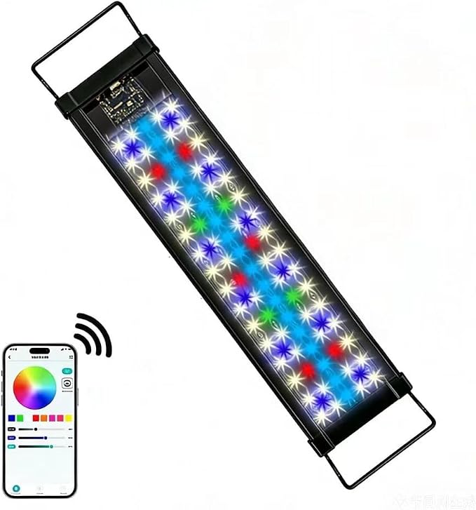 Smart LED Aquarium Light for Freshwater Tanks - App Control DIY Spectrum, Auto Timer & Sunrise Sunset Simulation (30-36 INCH)