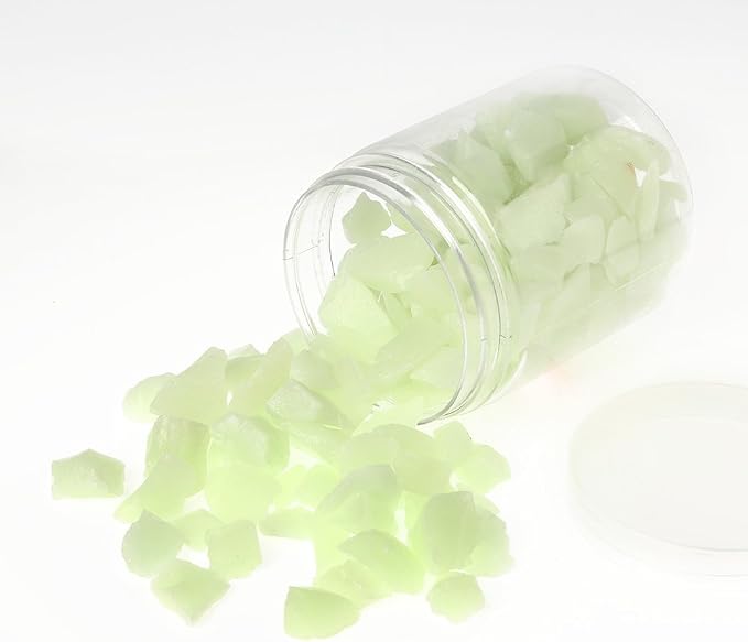 Shiny Stone Glow in Dark Aquarium Gravel Sand, Yellow Green, 8-15mm | Neon, 305g/0.67lbs, For Fish Tank and Fairy Garden, Decorative Rocks, Home Decor