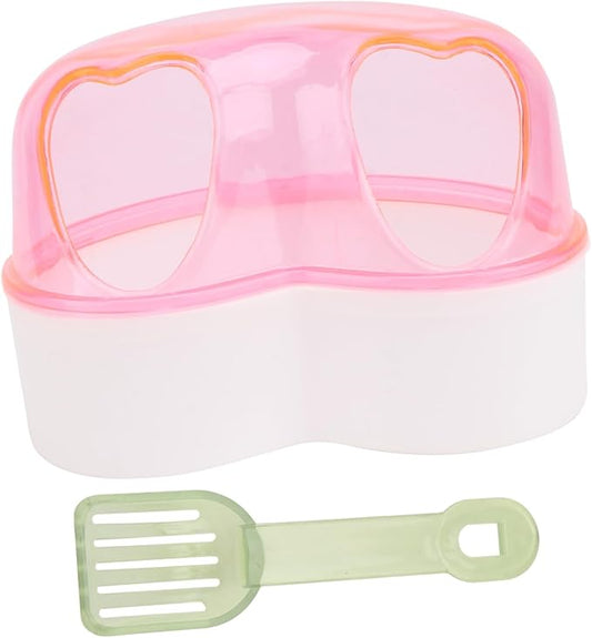 Mipcase Heart Shape Hamster Bathtub Small Pet Bathing Basin Chinchilla Dust Bath Pet Accessory for Hamster Bear
