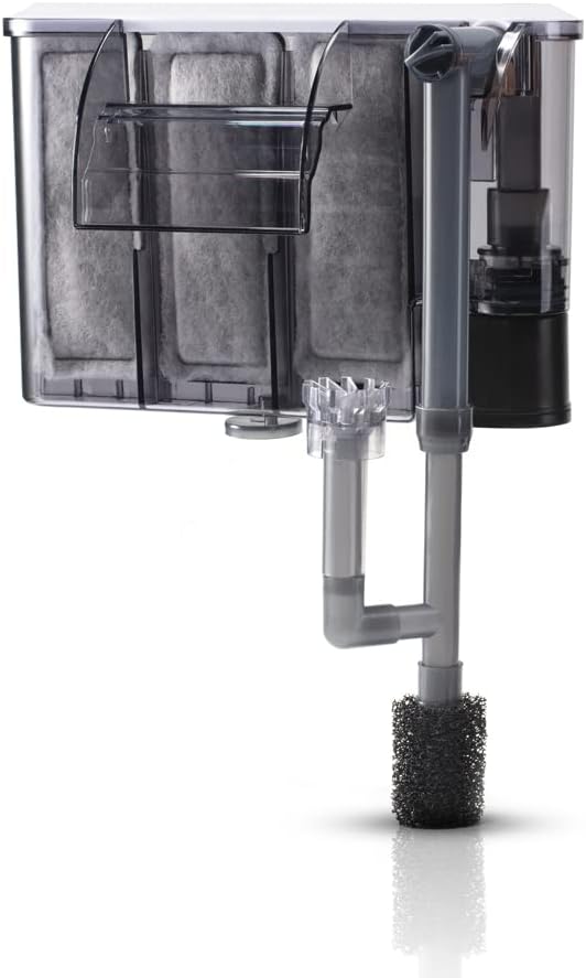 DaToo Aquarium Hang On Filter Small Fish Tank Hanging Filter Power Waterfall Filtration System for 20 to 30 Gallon Aquariums