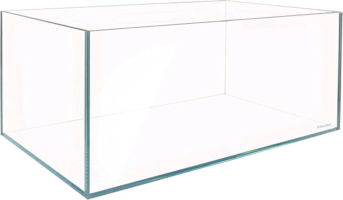 Allcolor Artisan Grade Ultra Clear Rimless Aquarium Tank (34Gal) | Low Iron Glass Fish Tank for Professional Aquascaping and Planted Layouts, 6-60 Gallons (34Gal - Anti-Jumping net)