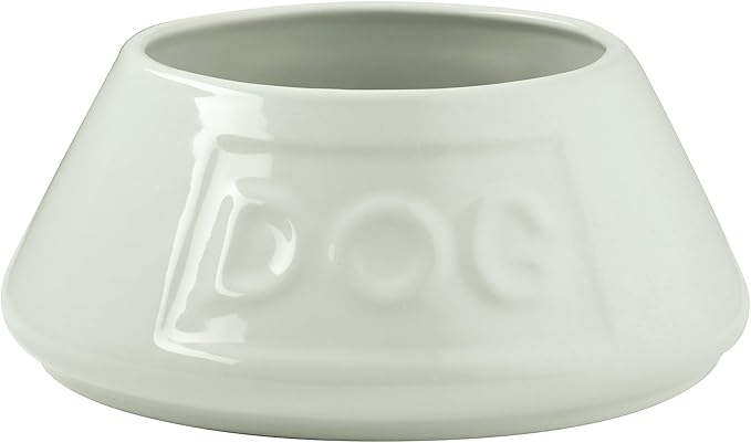Mason Cash: Non-Tip Dog Bowl - Cream - 8.3", 54oz - Durable Ceramic Food & Water Angled Dish, Microwave-Dishwasher Safe, Pet Meal Feeding & Hydration