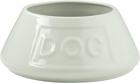 Mason Cash: Non-Tip Dog Bowl - Cream - 8.3", 54oz - Durable Ceramic Food & Water Angled Dish, Microwave-Dishwasher Safe, Pet Meal Feeding & Hydration