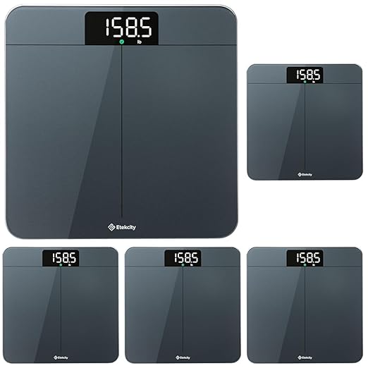 Etekcity Scale for Body Weight,Digital Bathroom Scales for People,Most Accurate to 0.05lb,Bright LED Display & Large Clear Numbers,Upgraded Quality-for the Elderly Safe Home Use,400 lbs,(Pack of 5)