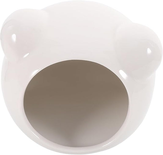 Ceramic Hamster Hideout Nest Cooling Small Pet House Safe Shelter for Hamsters Chinchillas and Guinea Pigs Private Resting Hideaway