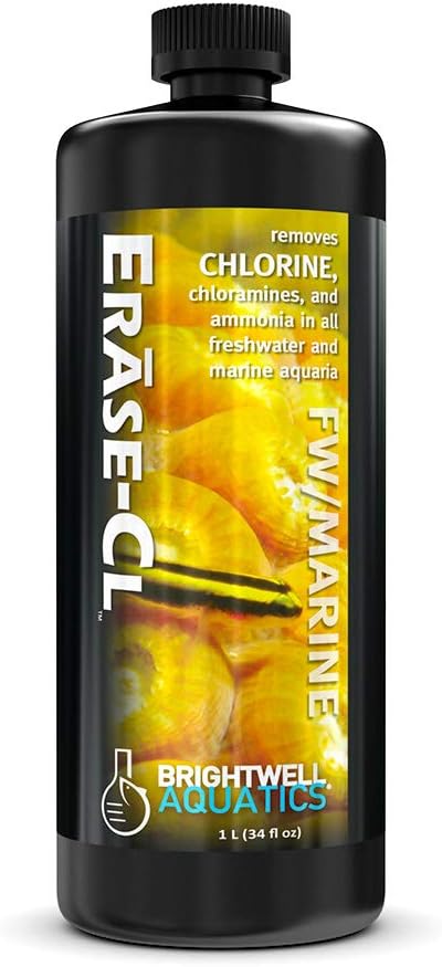 Brightwell Aquatics Erase-Cl Aquarium Water Conditioner & Detox, 1L