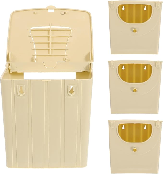 Zerodeko 4-Pack Bird Breeding Boxes Hanging Nesting Houses for Small Birds Finches Sparrows Parakeets Lovebirds with Easy Clean Design and Durable Construction 5.11X5.11X3.93 Inches