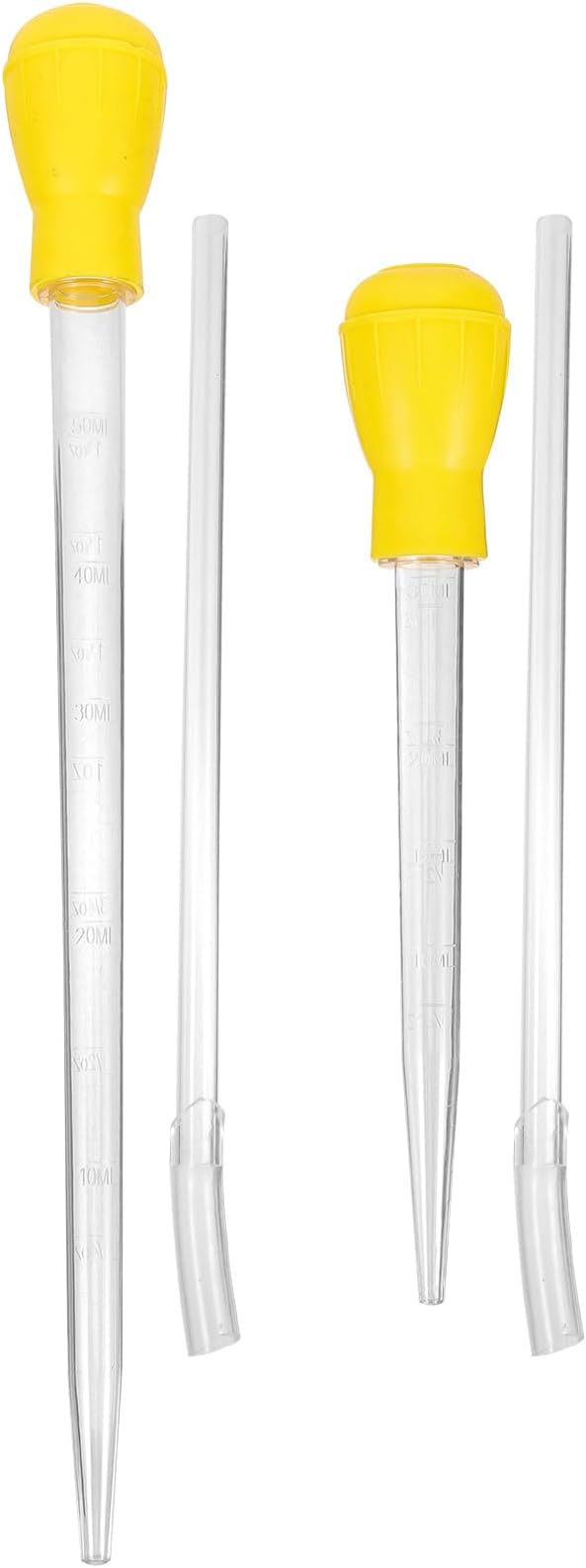 ULTECHNOVO Fish Tank Siphon Pump 2 Pack Hand Siphon Pump Aquarium Vacuum Water Changer with Extension Tubes for Water Removal Cleaning and Easy Fish Tank Maintenance