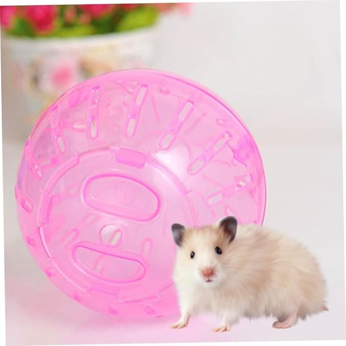 2Pcs Hamster Balls Dwarf Hamster Exercise Balls Running Wheel Gerbil Toys, Small Animals, Small Pet Supplies(Blue and Pink)