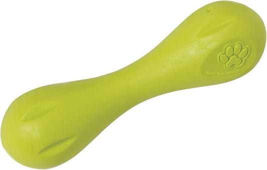 WEST PAW Zogoflex Hurley Dog Bone Chew Toy – Floatable Pet Toys for Aggressive Chewers, Catch, Fetch – Bright-Colored Bones for Dogs – Recyclable, Dishwasher-Safe, Non-Toxic, Small, Granny Smith