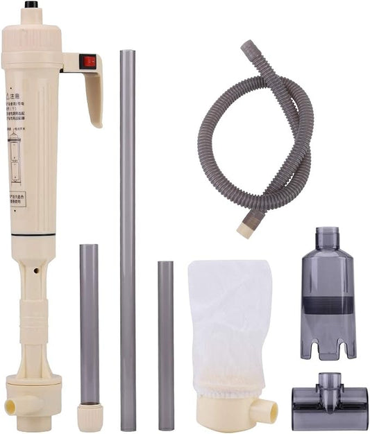 HERCHR Aquarium Gravel Vacuum Cleaner, Cordless Battery Operated, Water Changer, Clean The Gravel, Debris, Siphon Suction Vac, Cleaner for Fish Tank
