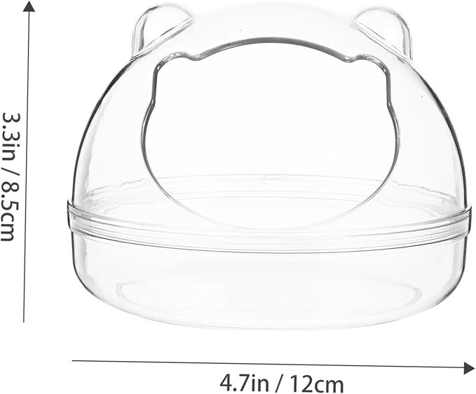 Toyvian Quality Hamster Bathtub Guinea Pig Bath Basin Pet Supply Chinchilla Dust Bath Hamster Tube Tub Animal Cage Liners Compact Lightweight Detachable Design Suitable for Pet Bathroom
