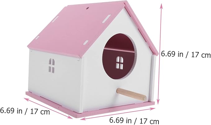 Pet Bird House Parrot Nest Bird Feeding House Outdoor Feeder Cage 6.69 Inch Weather-Resistant Lightweight Backyard Garden Decor