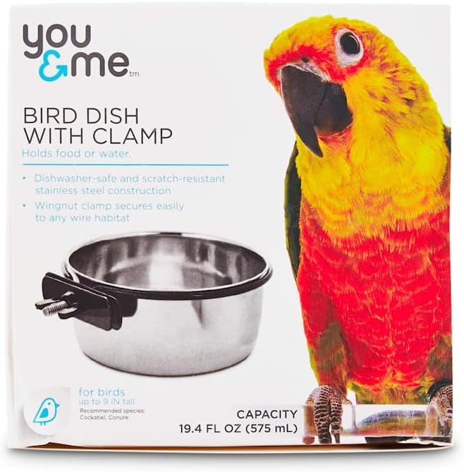 You & Me by Petco Stainless Steel Coop Cup with Clamp Large