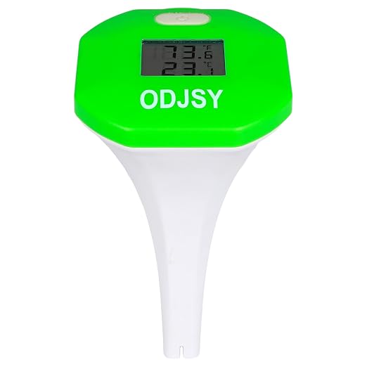 2026 Newly Wireless Pool Thermometer, Digital Water Temperature Tester with LCD Display for Swimming Pools, Spas, Hot Tubs & Aquariums (Green)