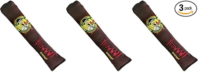 Yeowww! Catnip Cigar 3 Pack | Pure Leaf & Flowertop Blend | Cat and Kitten Toy